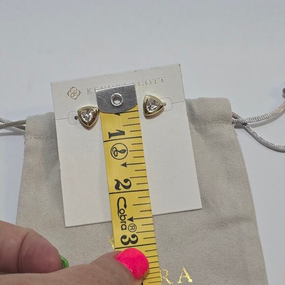 Kendra Scott Arden Stud Gold Plated Earrings New!!! - Picture 4 of 4